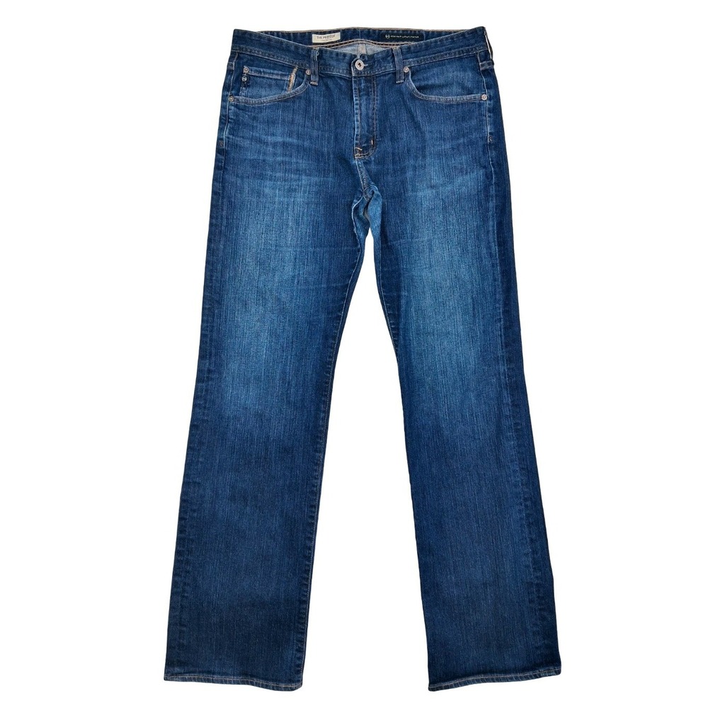 AG Adriano Goldschmied Protege Jeans Mens 36x34 Blue Straight Denim Stretch